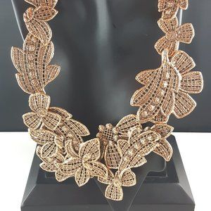 COPY - Vintage Oscar de la Renta Bronze Lace Necklace